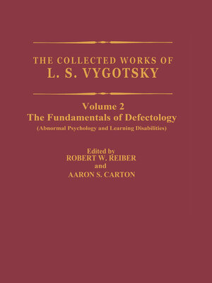cover image of The Collected Works of L.S. Vygotsky